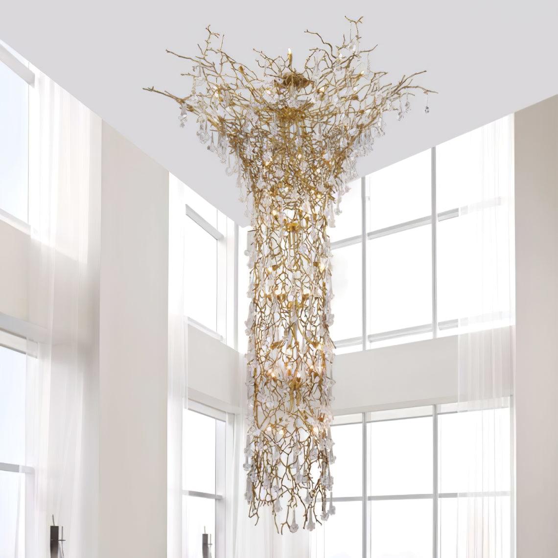 Tree Branch Staircase Candelabrum Chandelier