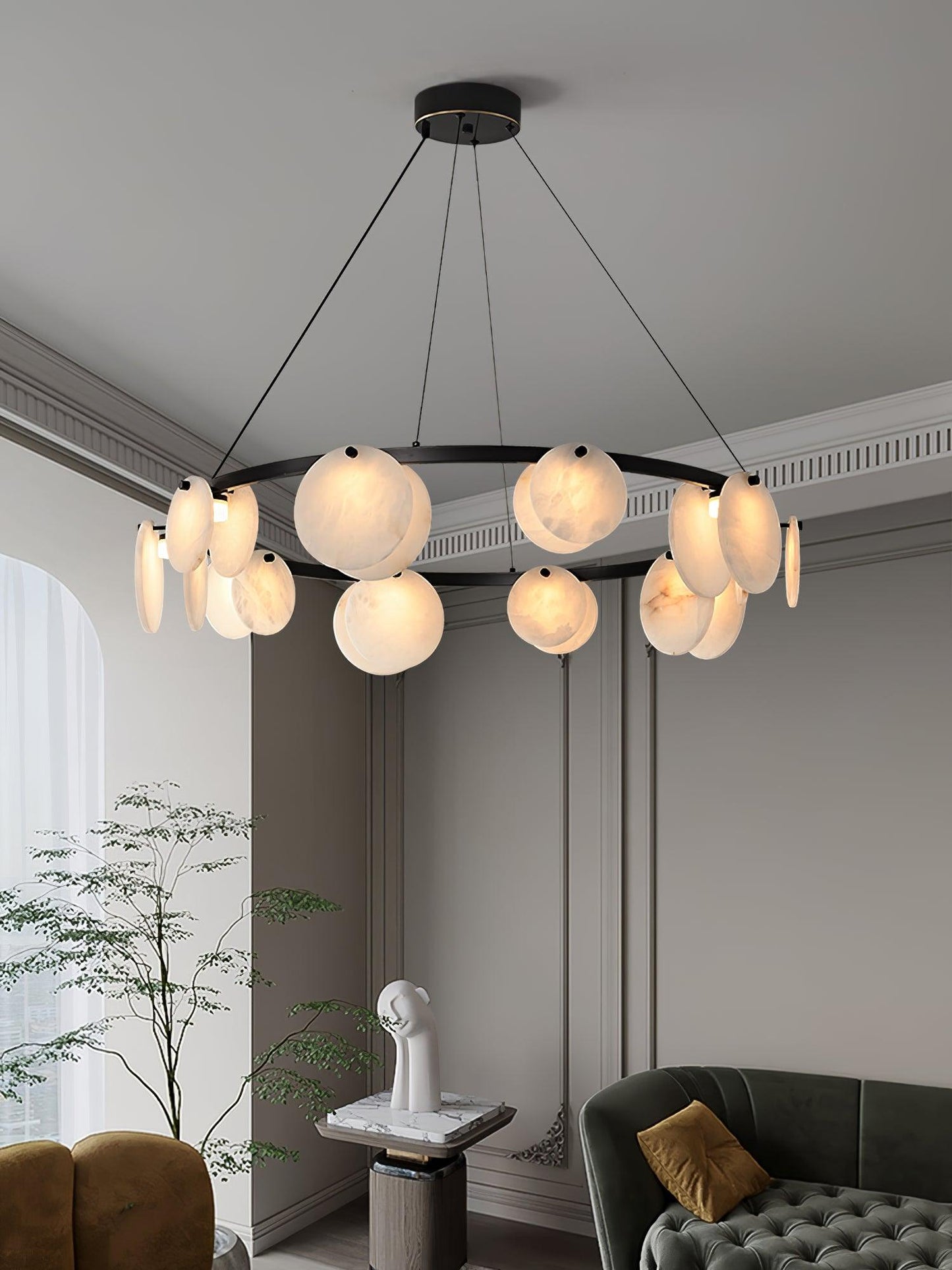 Trinidad Alabaster Electrolier Chandelier