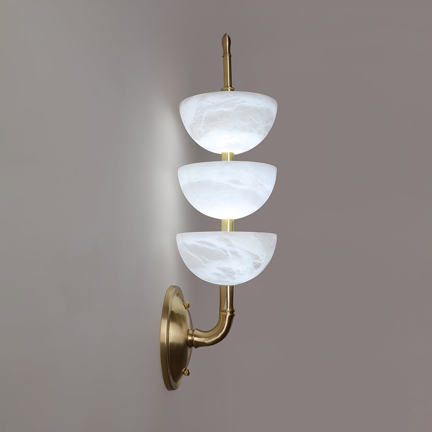 Triple Alabaster Sconce Wall Sconce