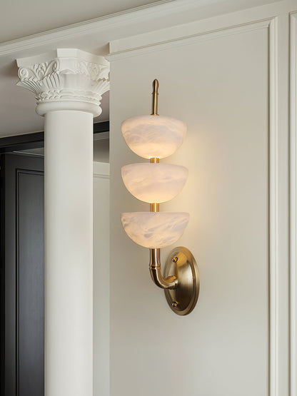 Triple Alabaster Sconce Wall Sconce