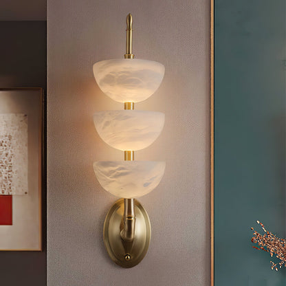 Triple Alabaster Sconce Wall Sconce