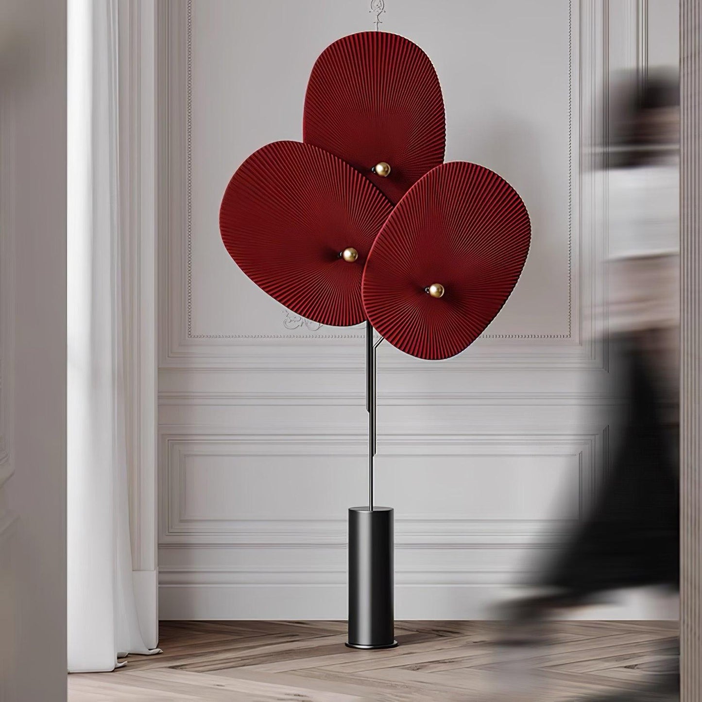 Triple Floral Free-standing Lamp Floor Lamp