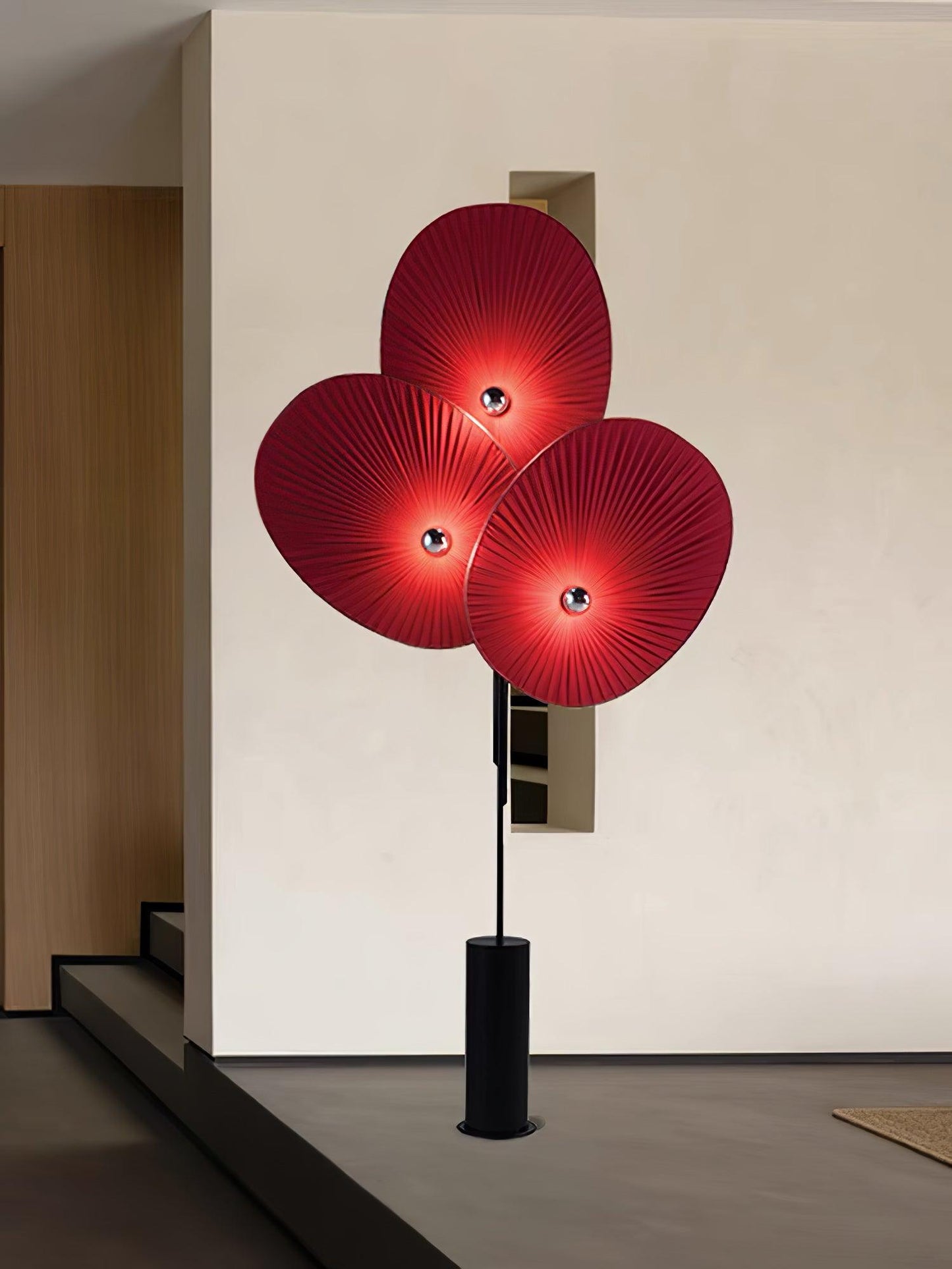 Triple Floral Free-standing Lamp Floor Lamp