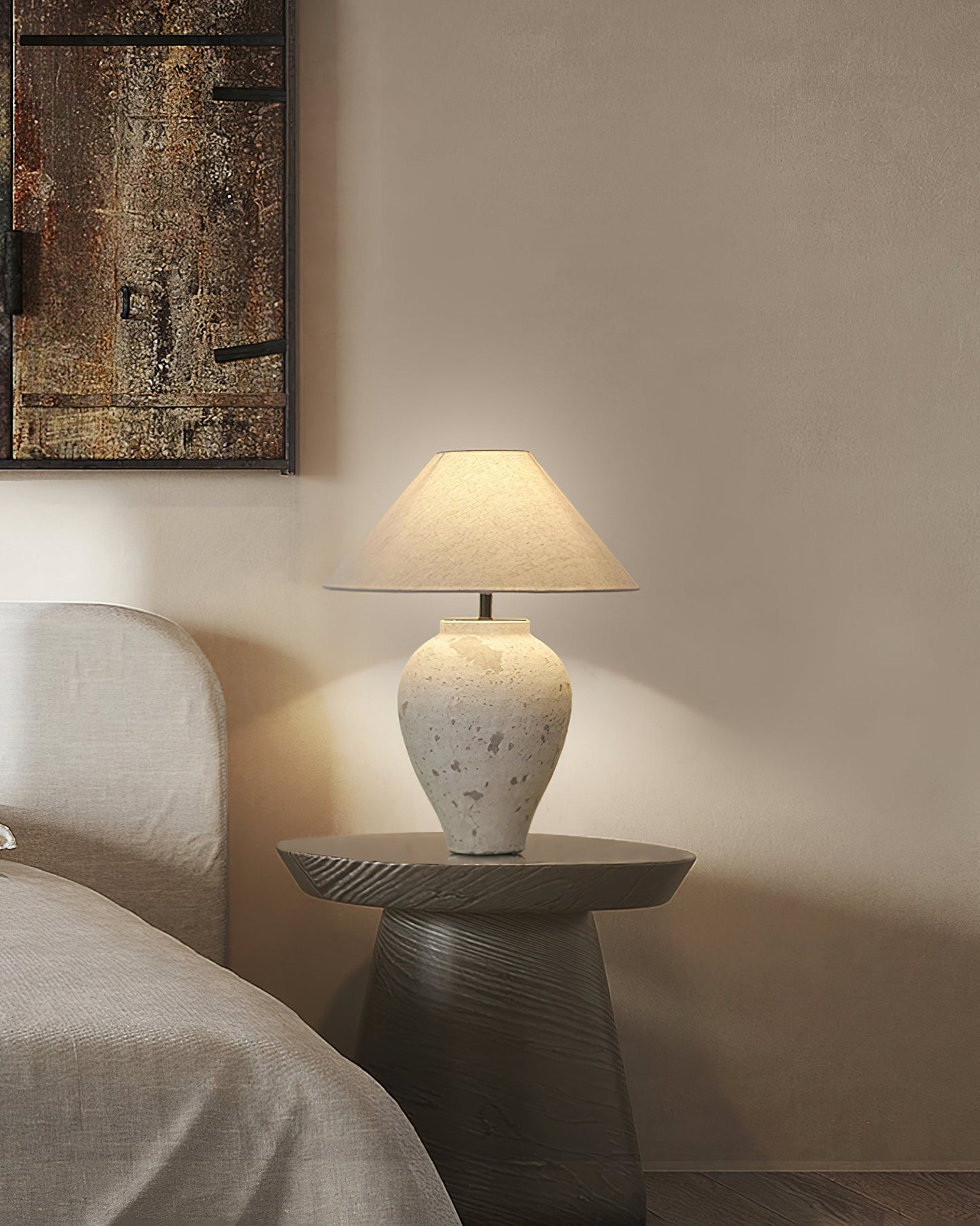 Tuscan Stone Nightstand lamp Table Lamp