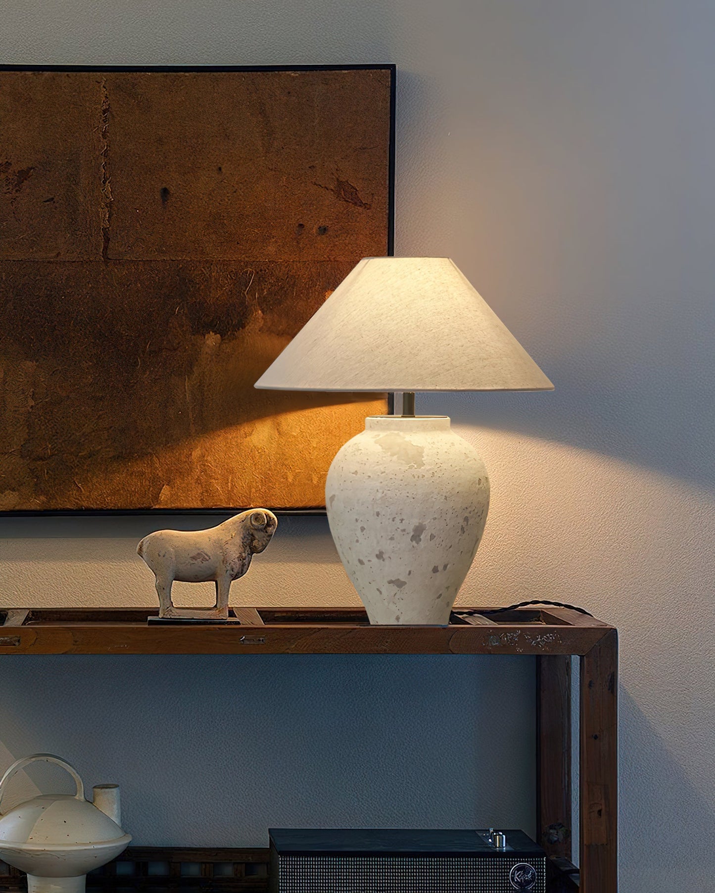 Tuscan Stone Nightstand lamp Table Lamp