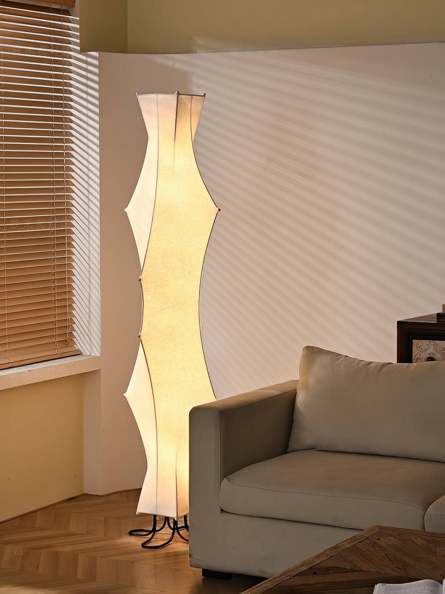 Twist Silk Tall Lamp Floor Lamp