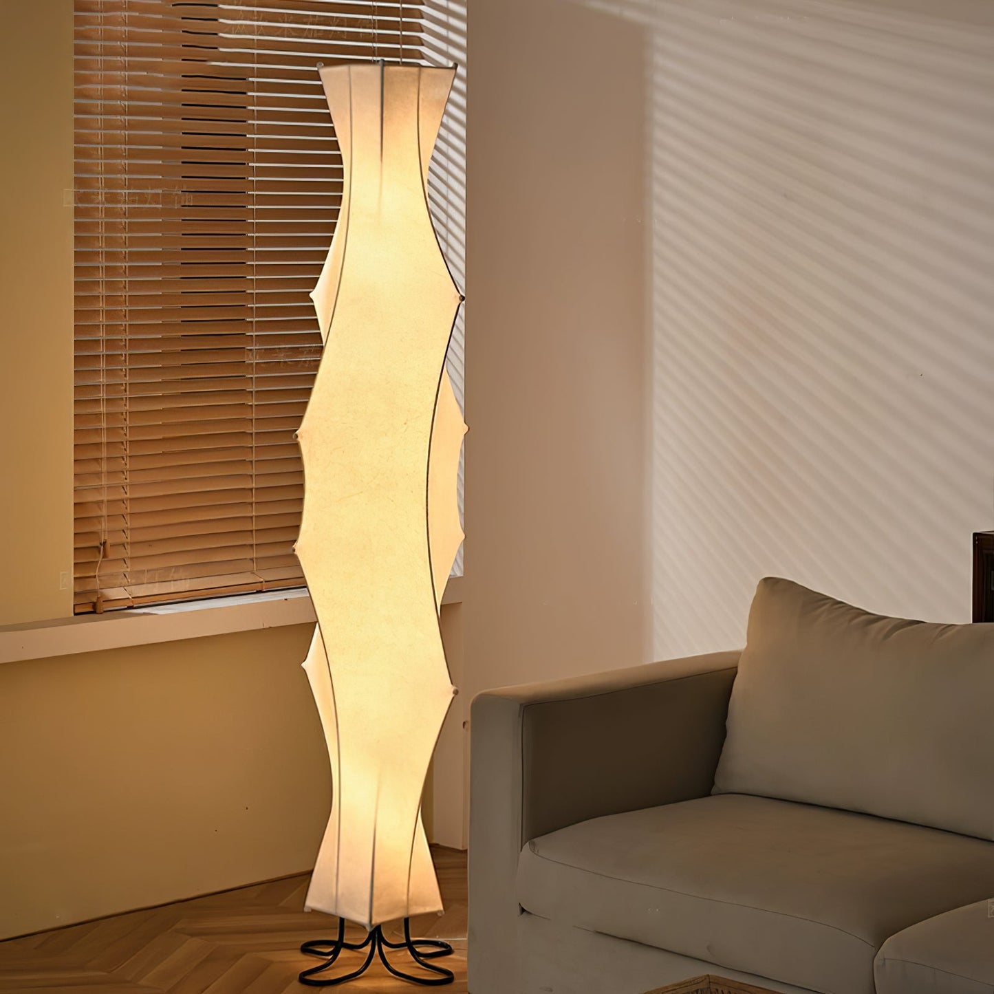 Twist Silk Tall Lamp Floor Lamp