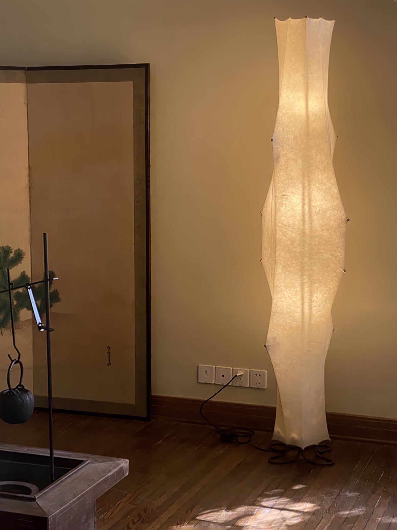 Twist Silk Tall Lamp Floor Lamp