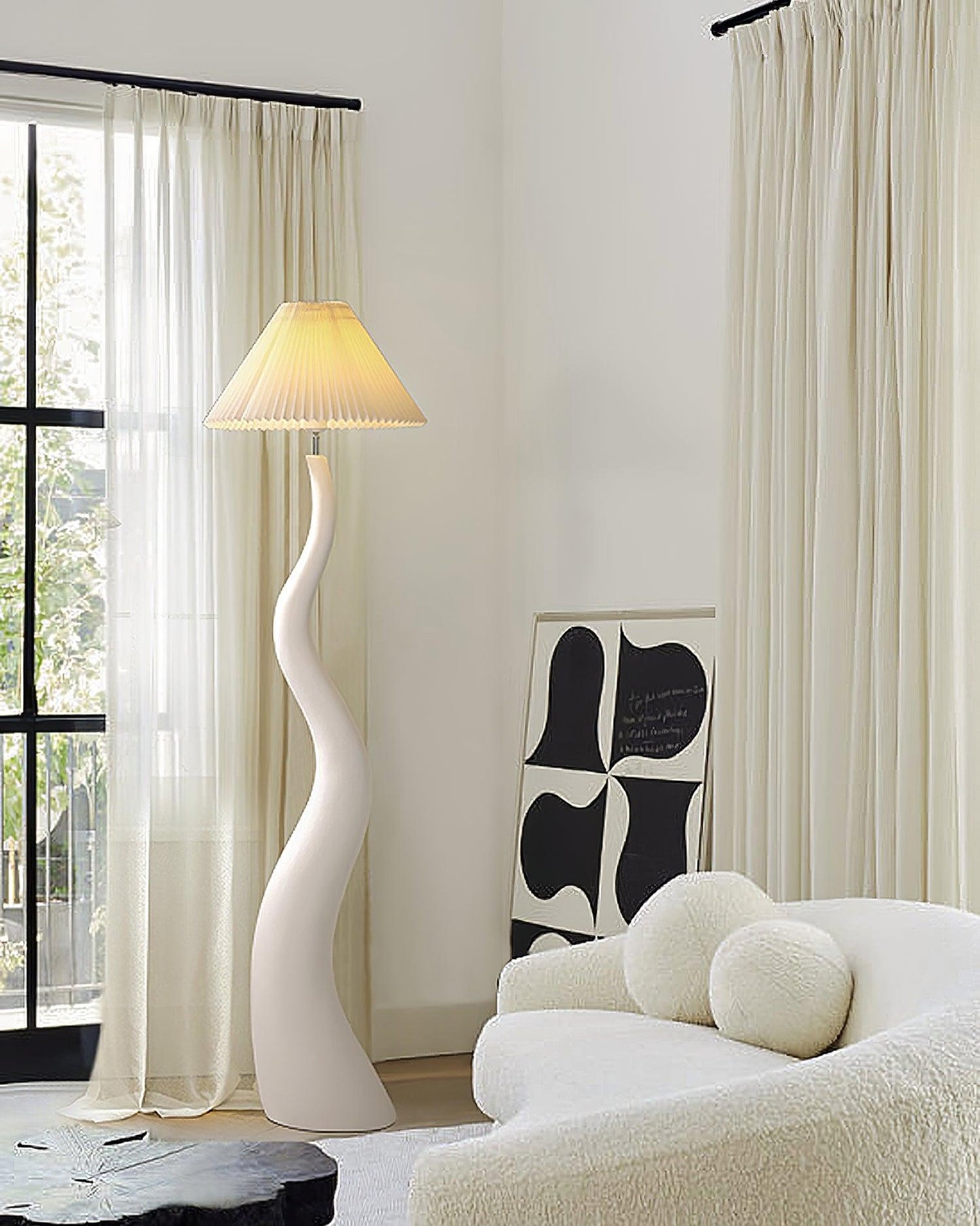 Twisted Pleated Accent Lamp Floor Lamp