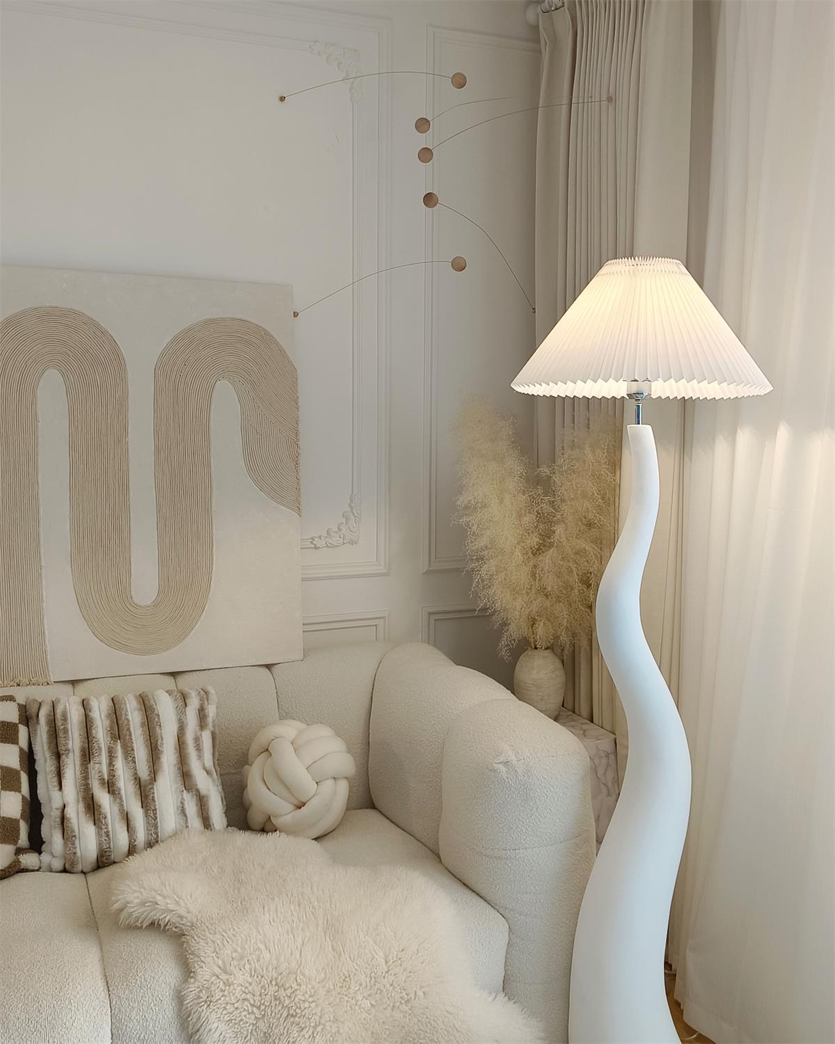 Twisted Pleated Accent Lamp Floor Lamp