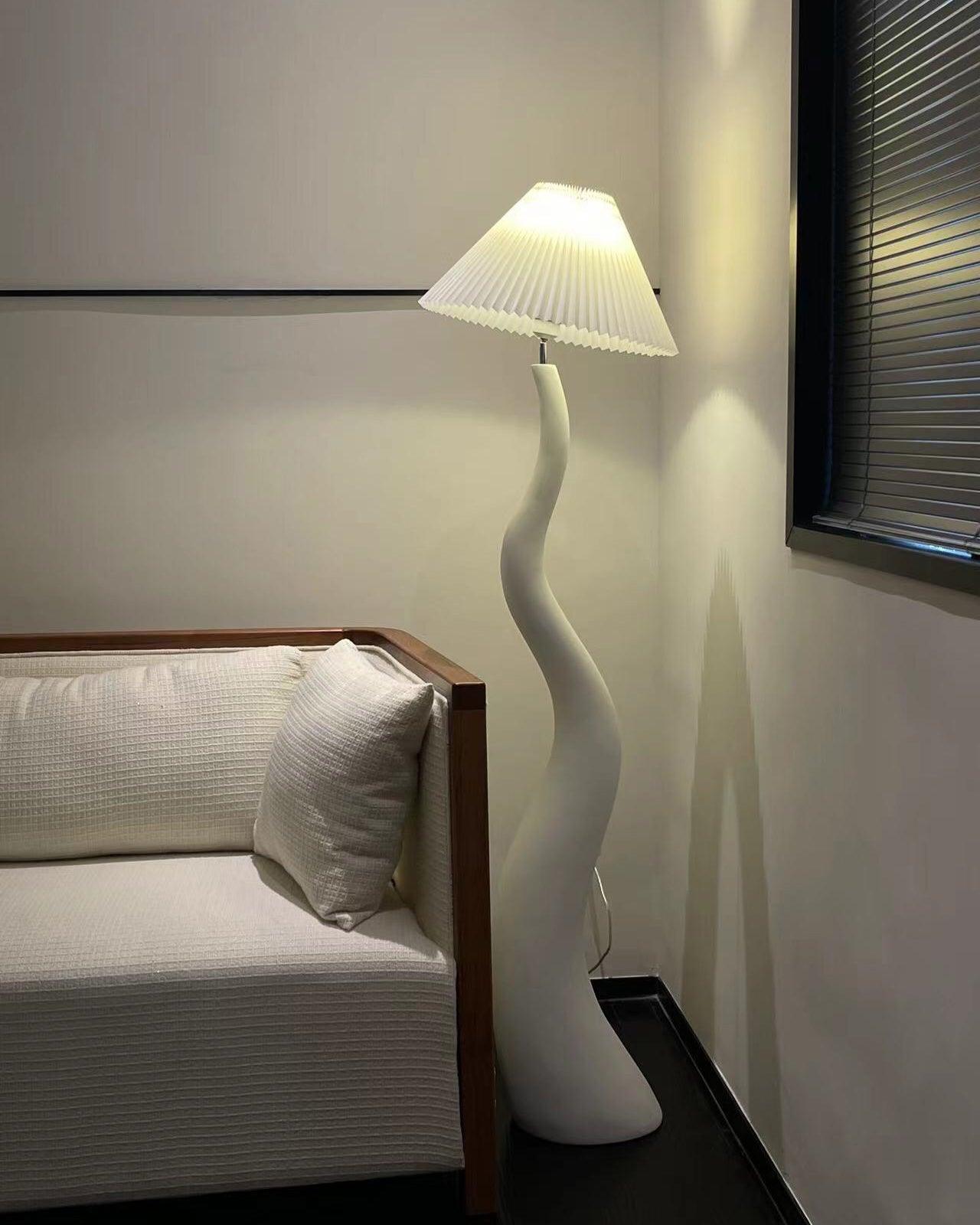 Twisted Pleated Accent Lamp Floor Lamp