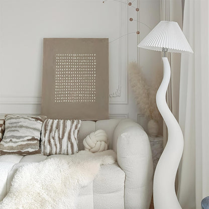 Twisted Pleated Accent Lamp Floor Lamp