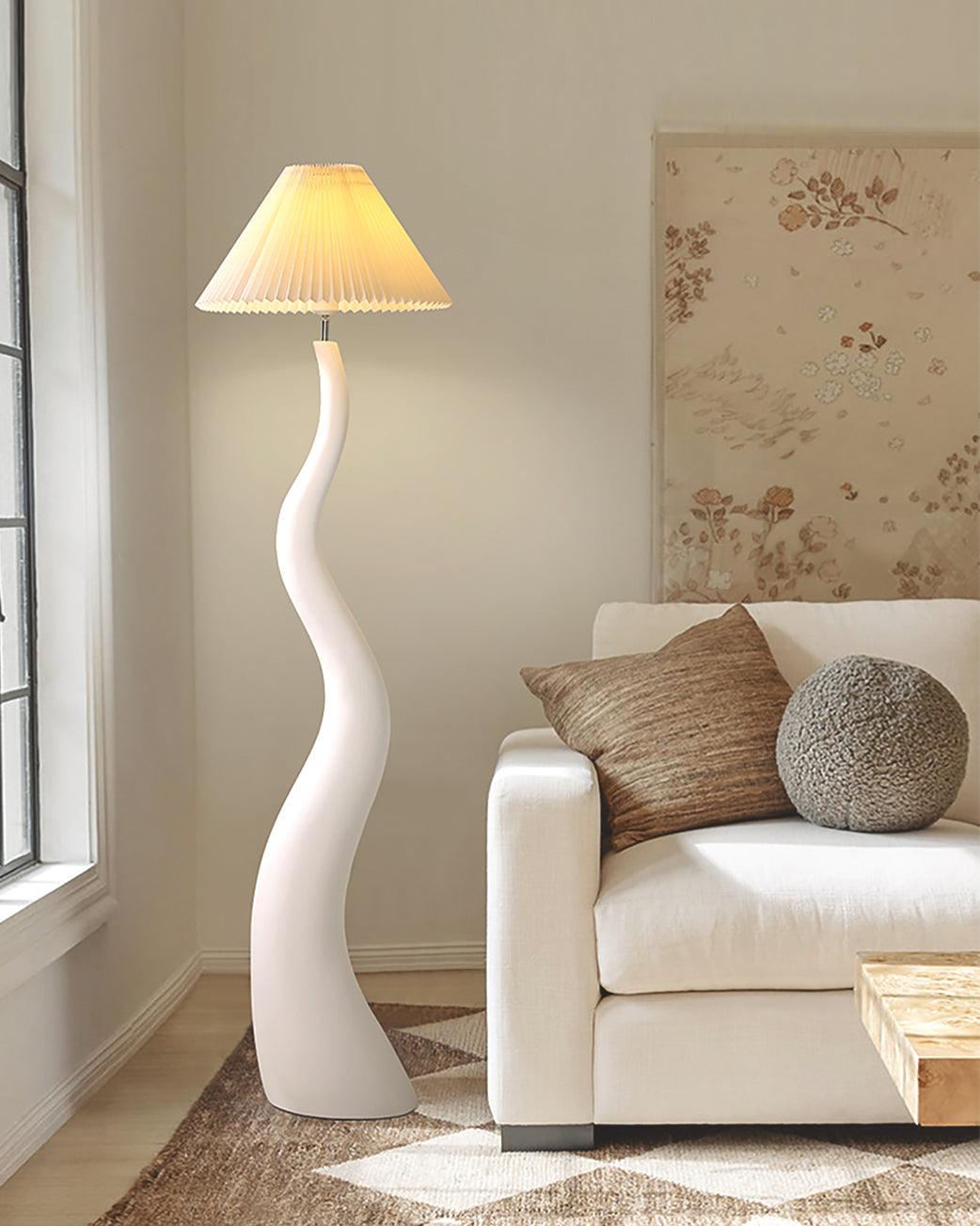 Twisted Pleated Accent Lamp Floor Lamp