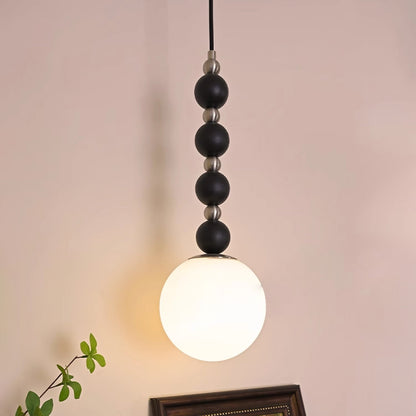 Vertical Walnut Balls Houselight Pendant Lamp