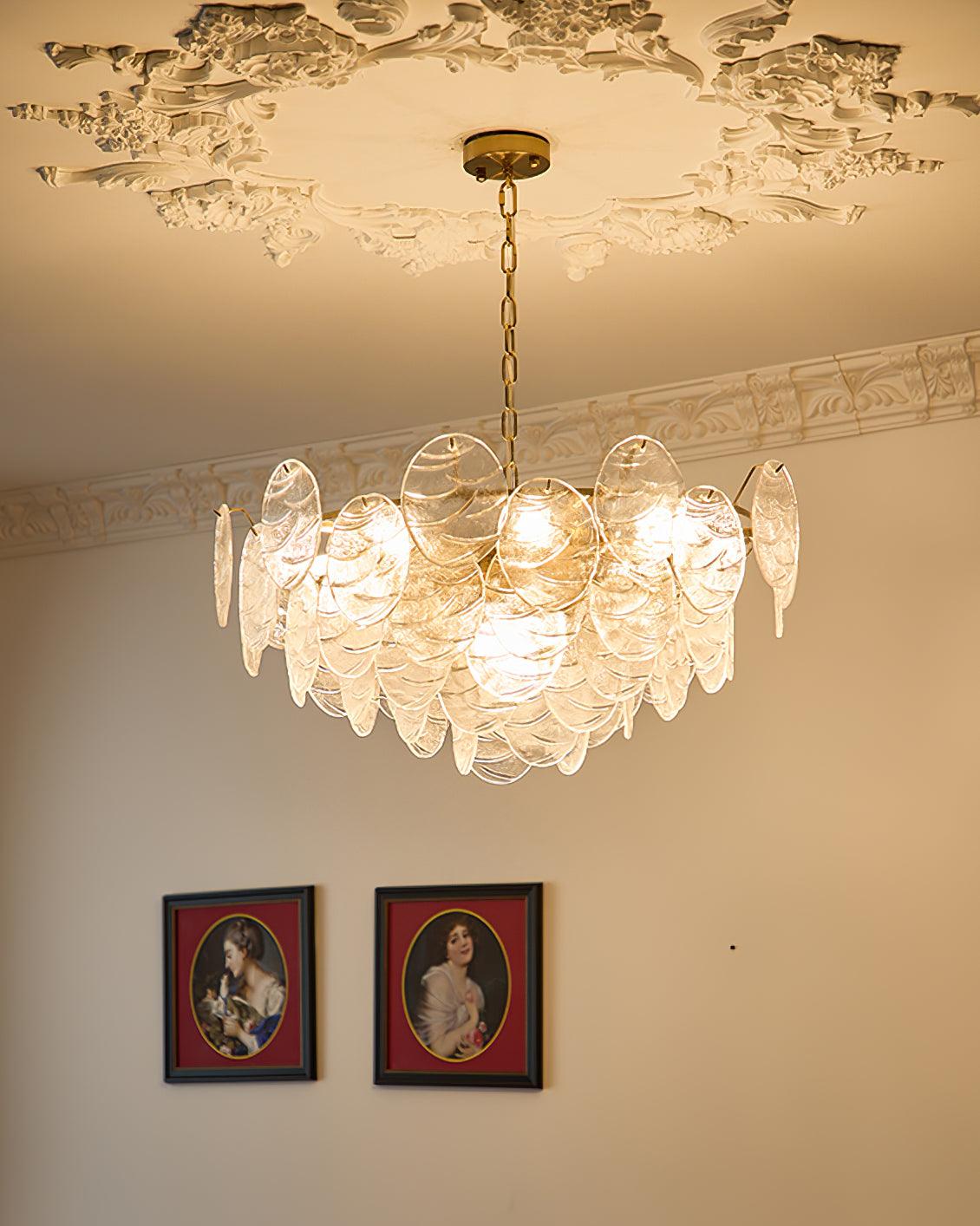 Victorian Disc Gasolier Chandelier