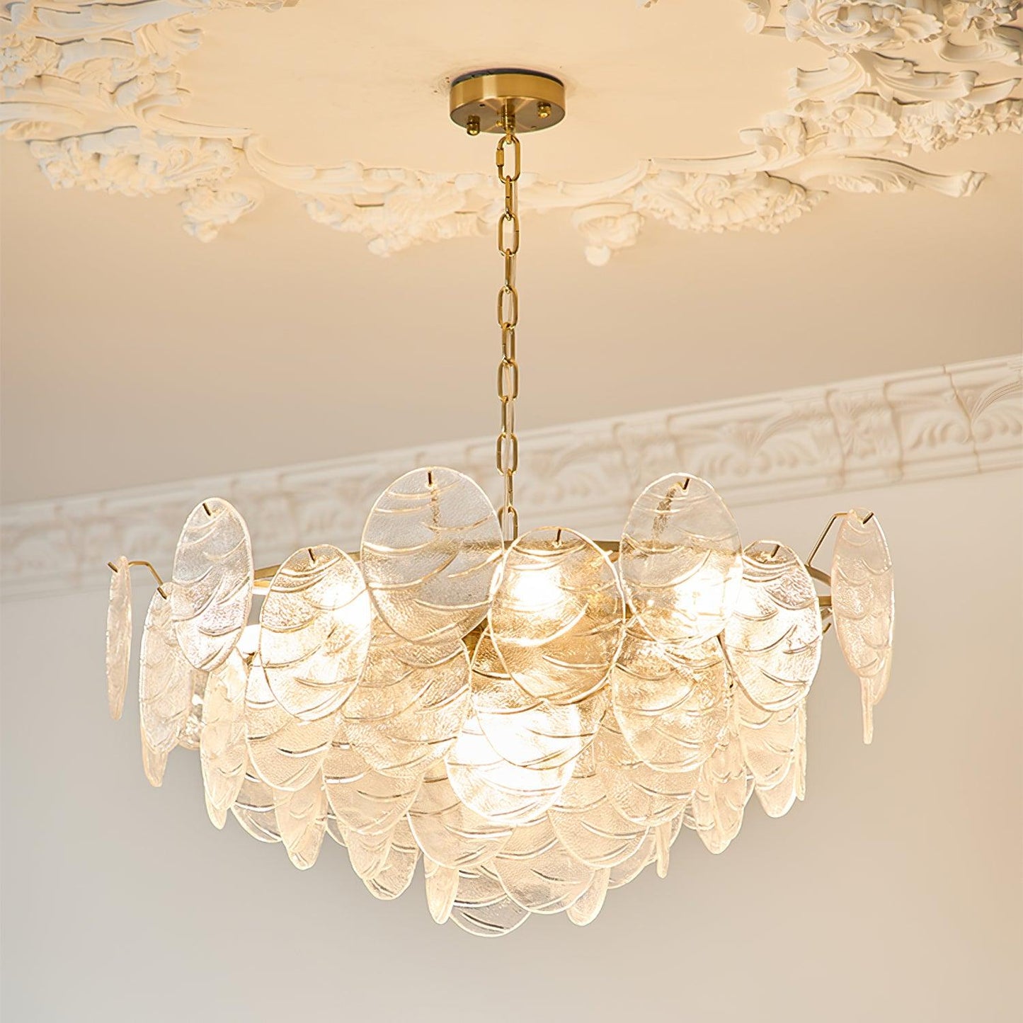 Victorian Disc Gasolier Chandelier