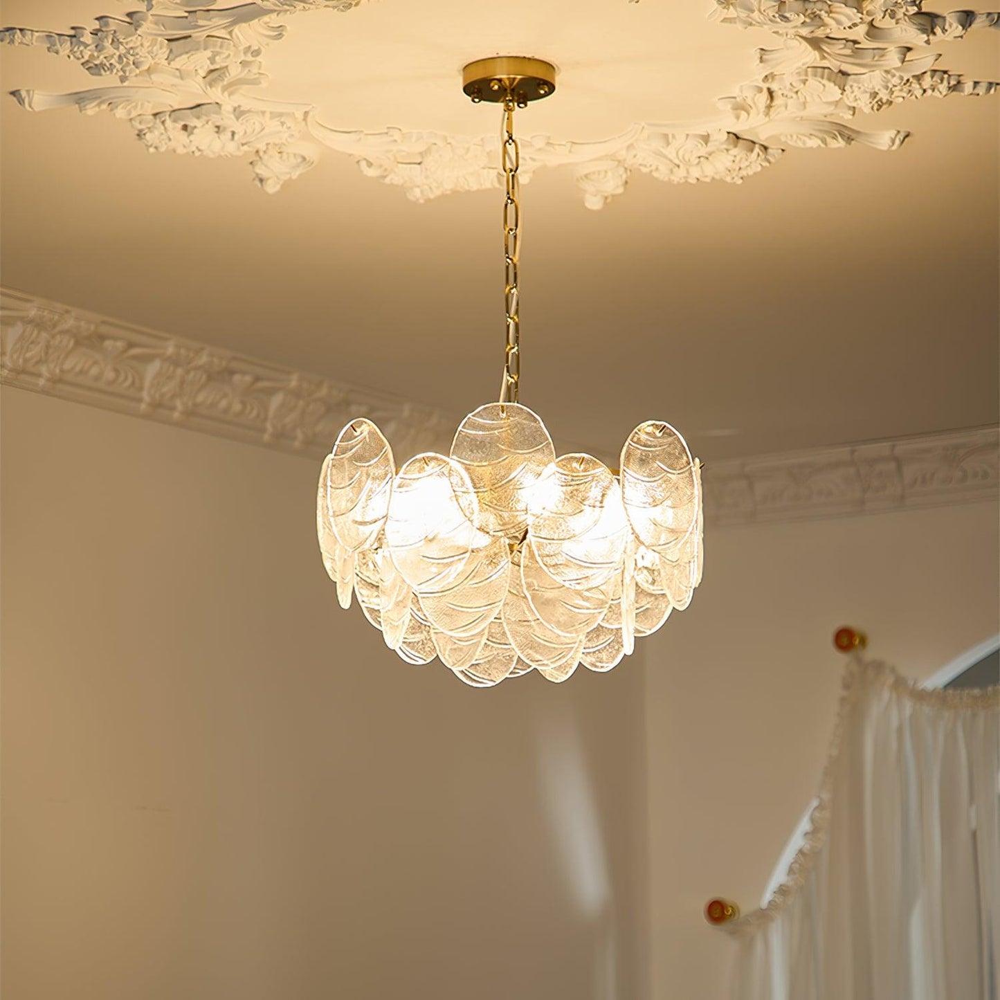 Victorian Disc Gasolier Chandelier