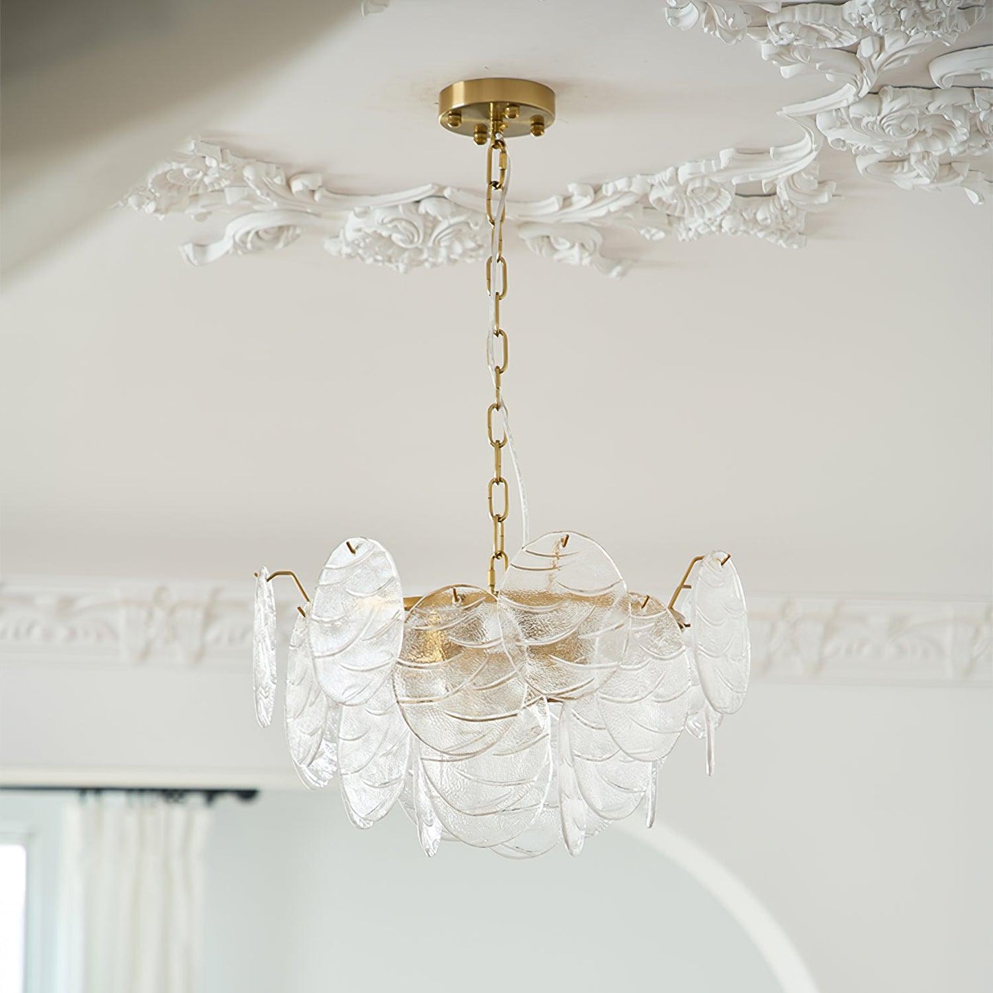 Victorian Disc Gasolier Chandelier