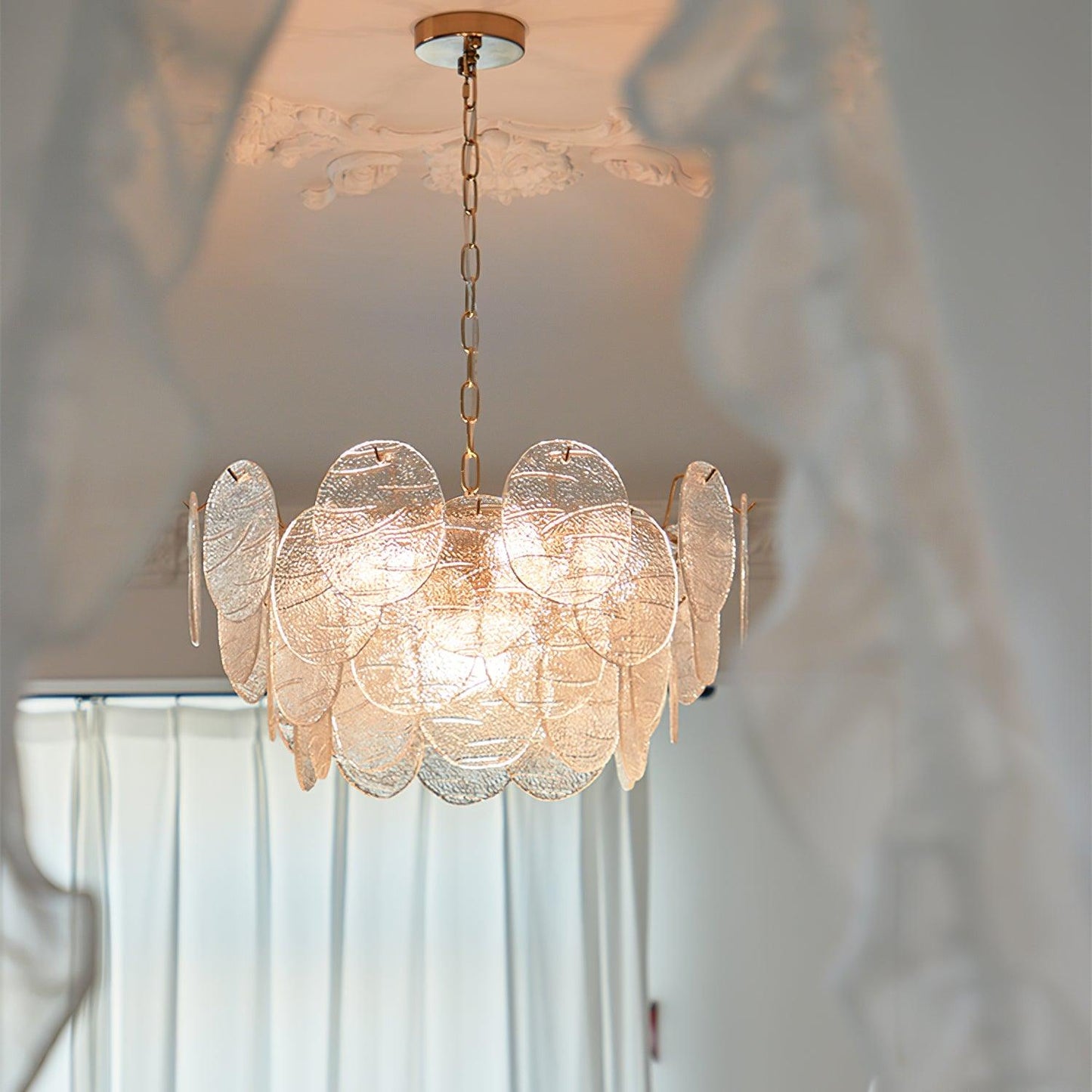 Victorian Disc Gasolier Chandelier