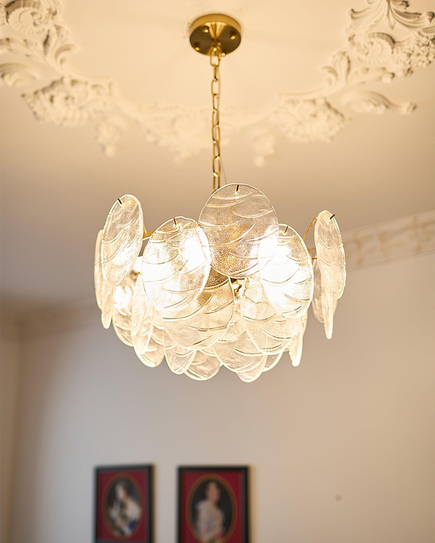 Victorian Disc Gasolier Chandelier