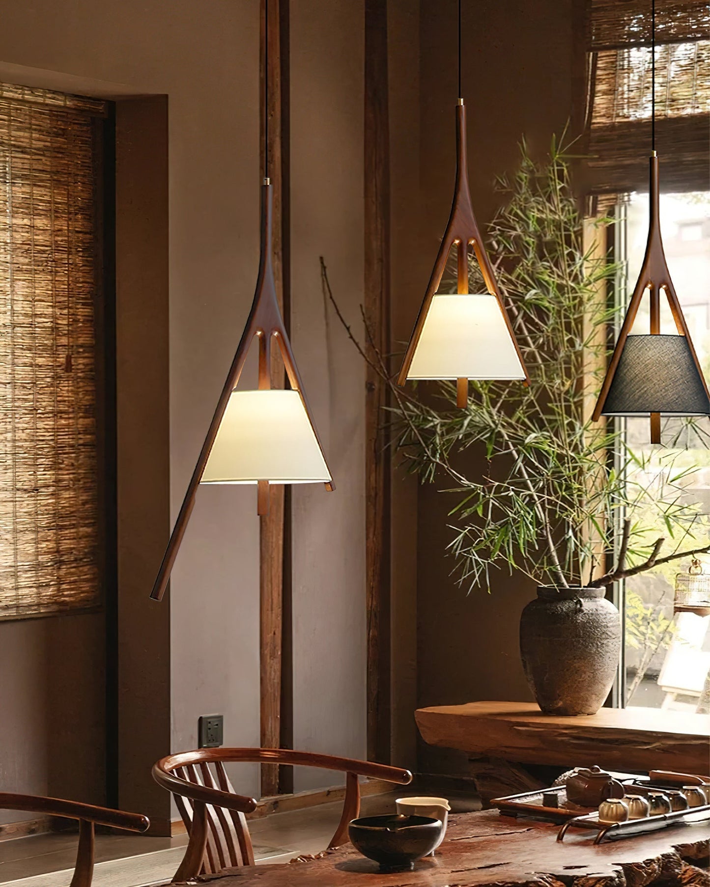 Nanzhi Wood Drop light Pendant Lamp