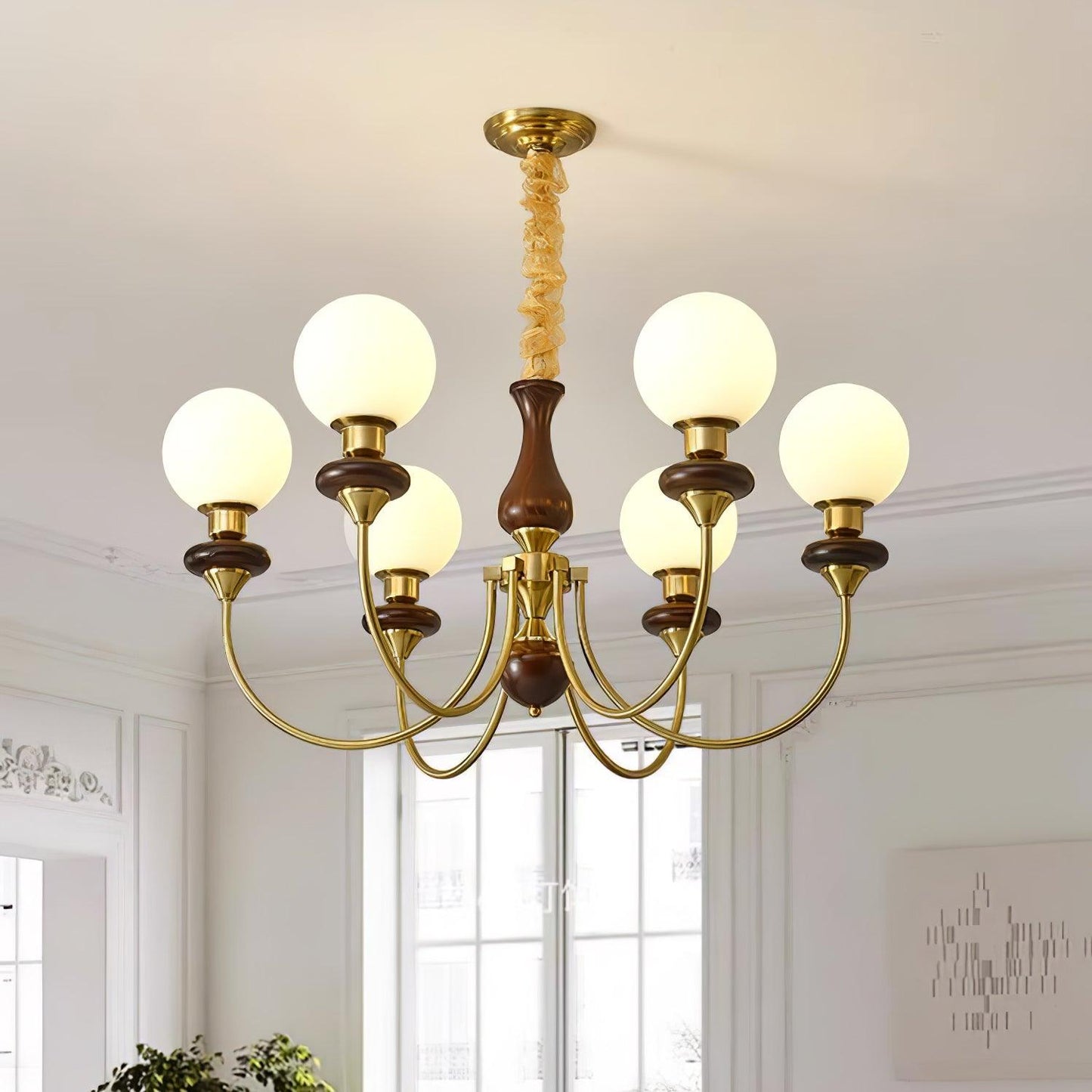 Retro Monique Gasolier Chandelier