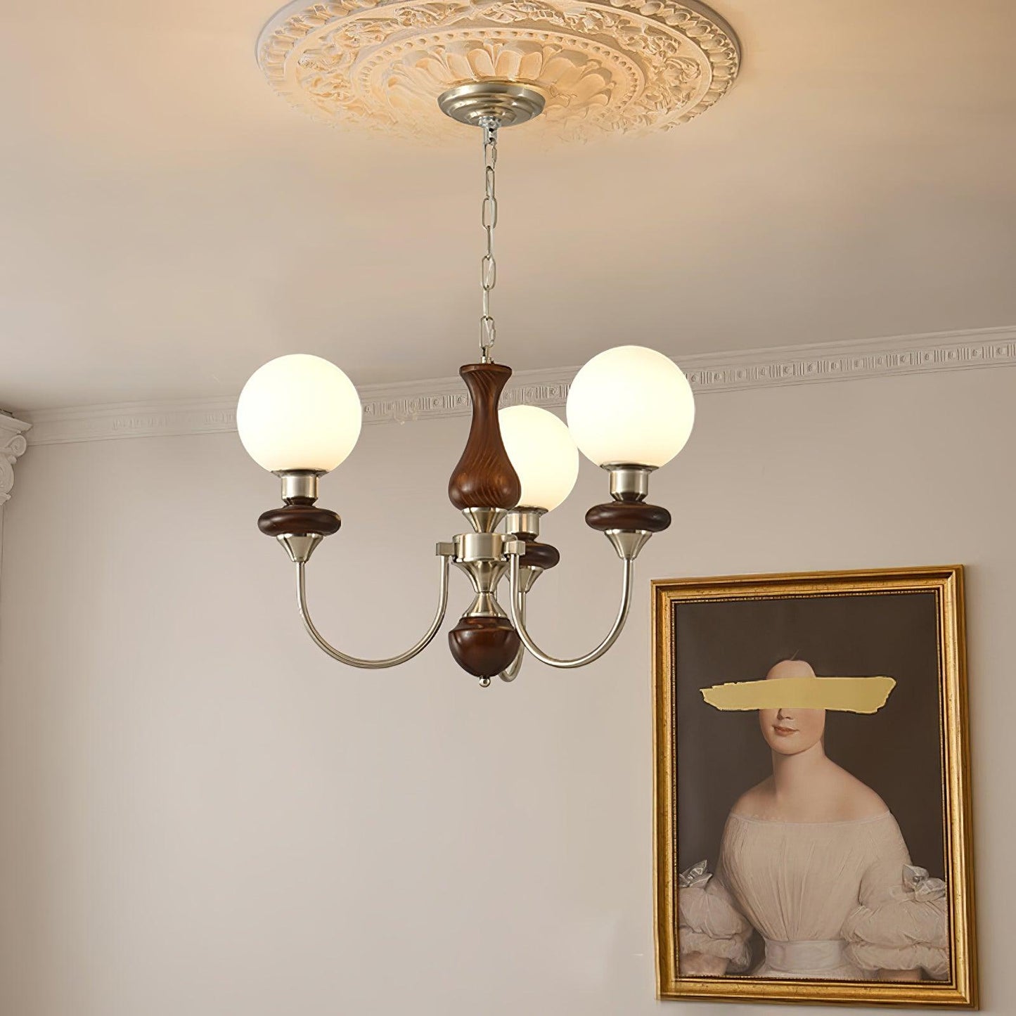 Retro Monique Gasolier Chandelier