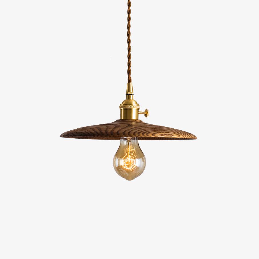 Walnut Conical Droplight Pendant Light