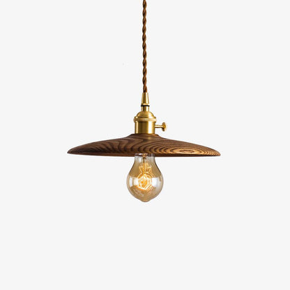 Walnut Conical Droplight Pendant Light