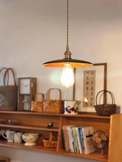 Walnut Conical Droplight Pendant Light