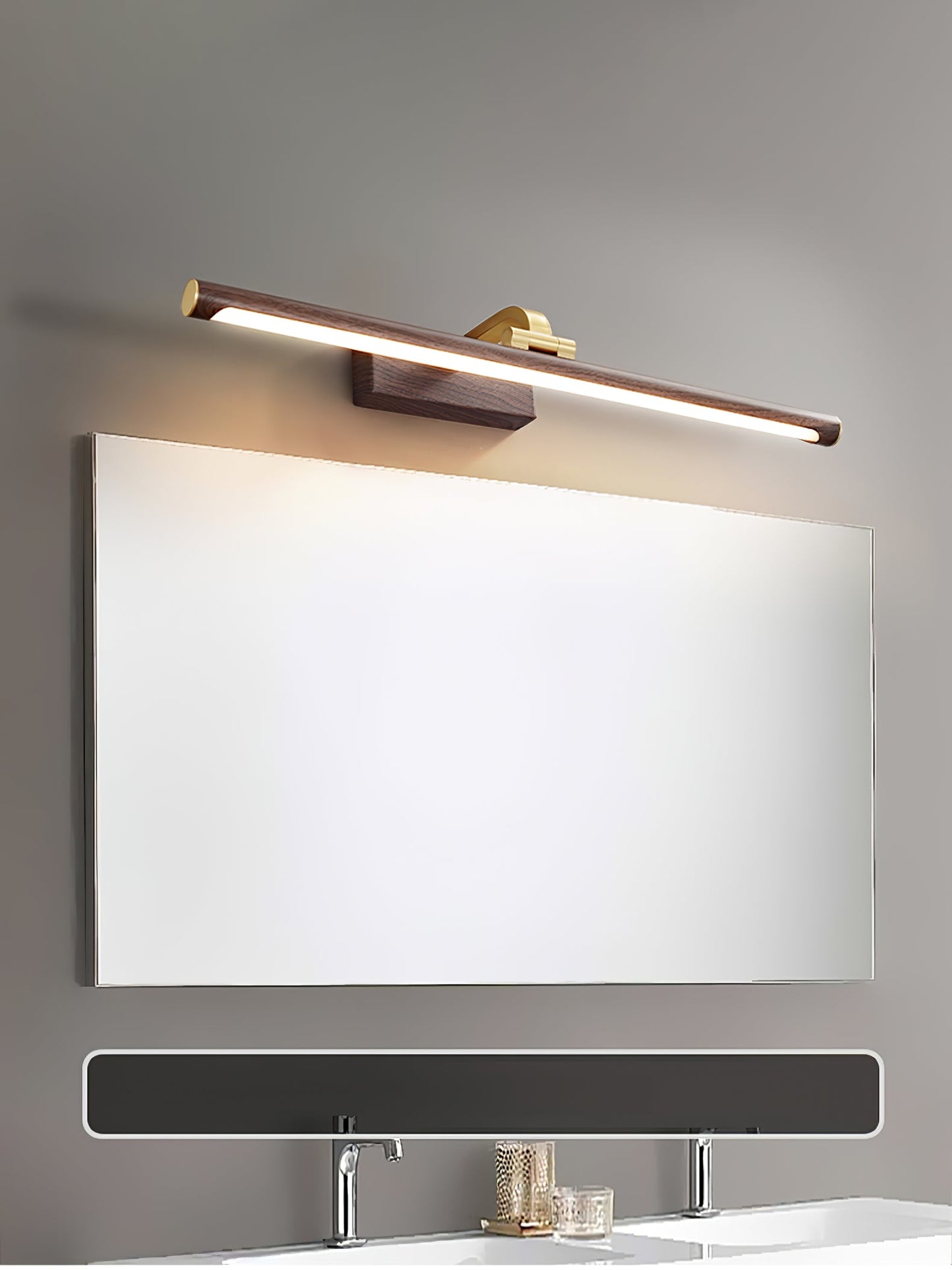 Walnut Color Linear LED Wall light fixture Wall Light