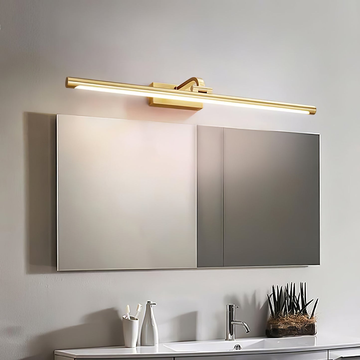 Walnut Color Linear LED Wall light fixture Wall Light