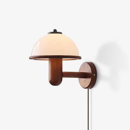 Mushroom Wood Sconce Wall Lamp