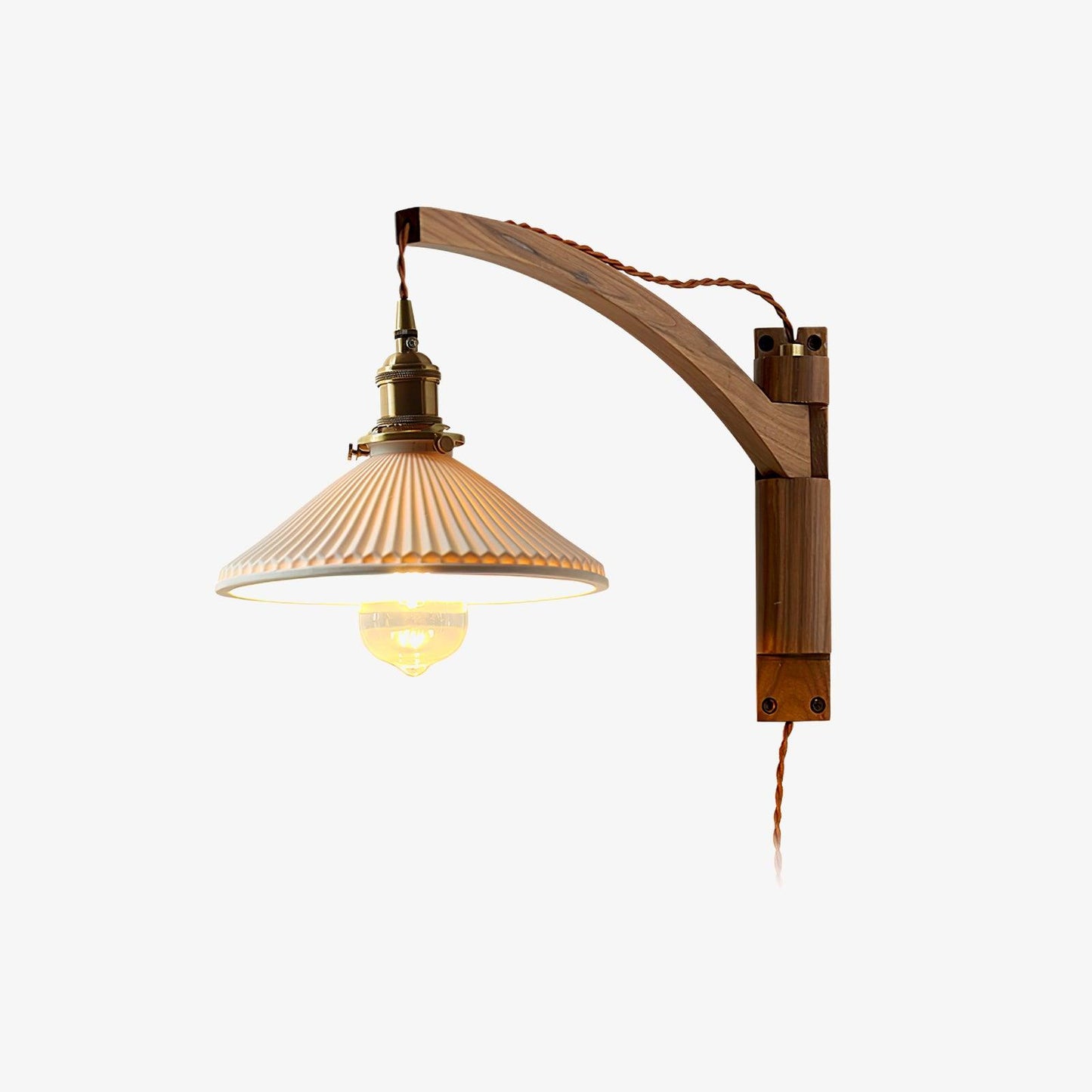 Walnut Swing Arm Wall-mounted lamp Wall Lamp