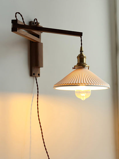 Walnut Swing Arm Wall-mounted lamp Wall Lamp