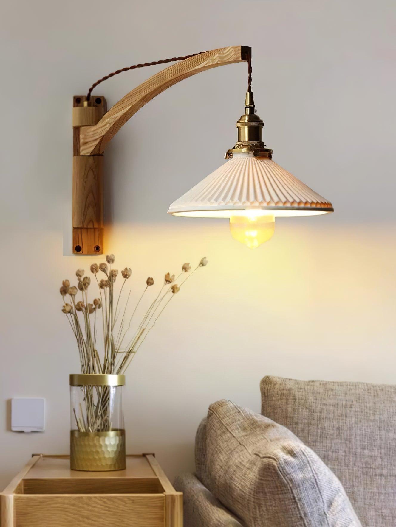 Walnut Swing Arm Wall-mounted lamp Wall Lamp