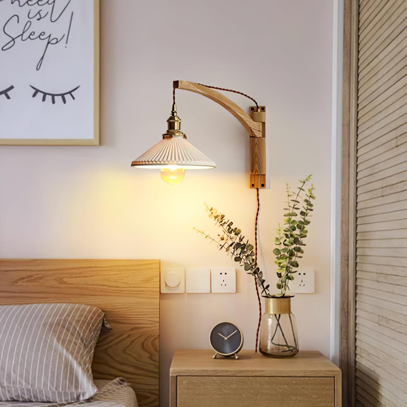 Walnut Swing Arm Wall-mounted lamp Wall Lamp