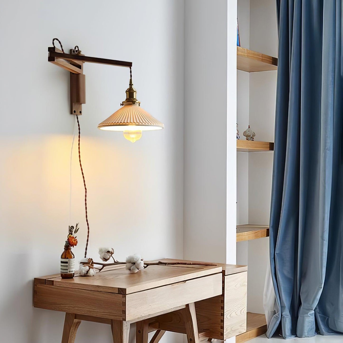 Walnut Swing Arm Wall-mounted lamp Wall Lamp