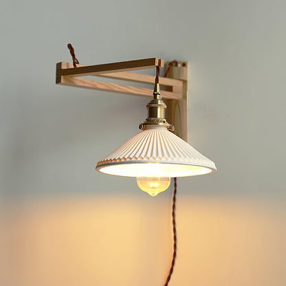 Walnut Swing Arm Wall-mounted lamp Wall Lamp