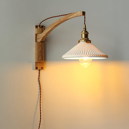 Walnut Swing Arm Wall-mounted lamp Wall Lamp