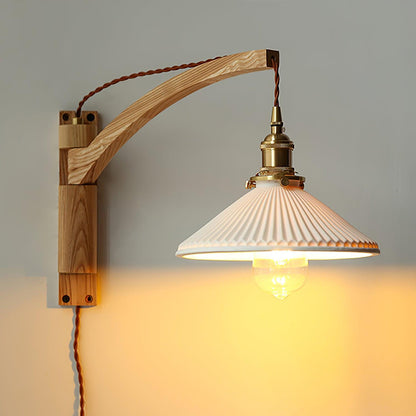 Walnut Swing Arm Wall-mounted lamp Wall Lamp