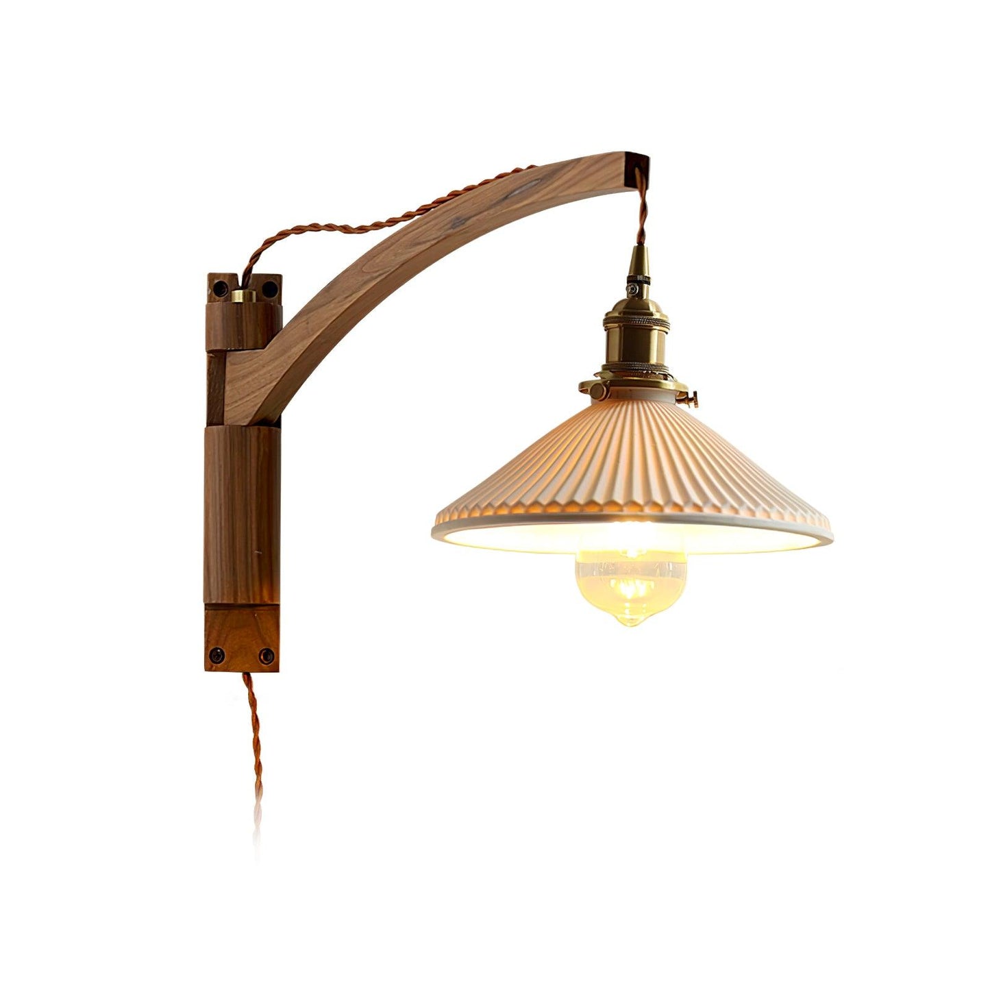 Walnut Swing Arm Wall-mounted lamp Wall Lamp