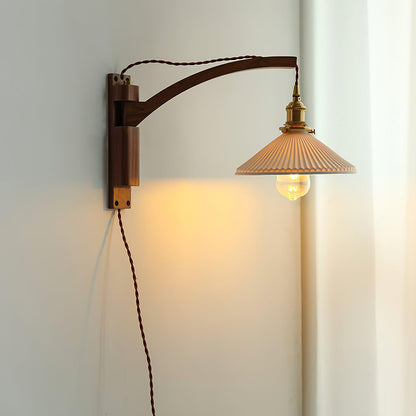 Walnut Swing Arm Wall-mounted lamp Wall Lamp