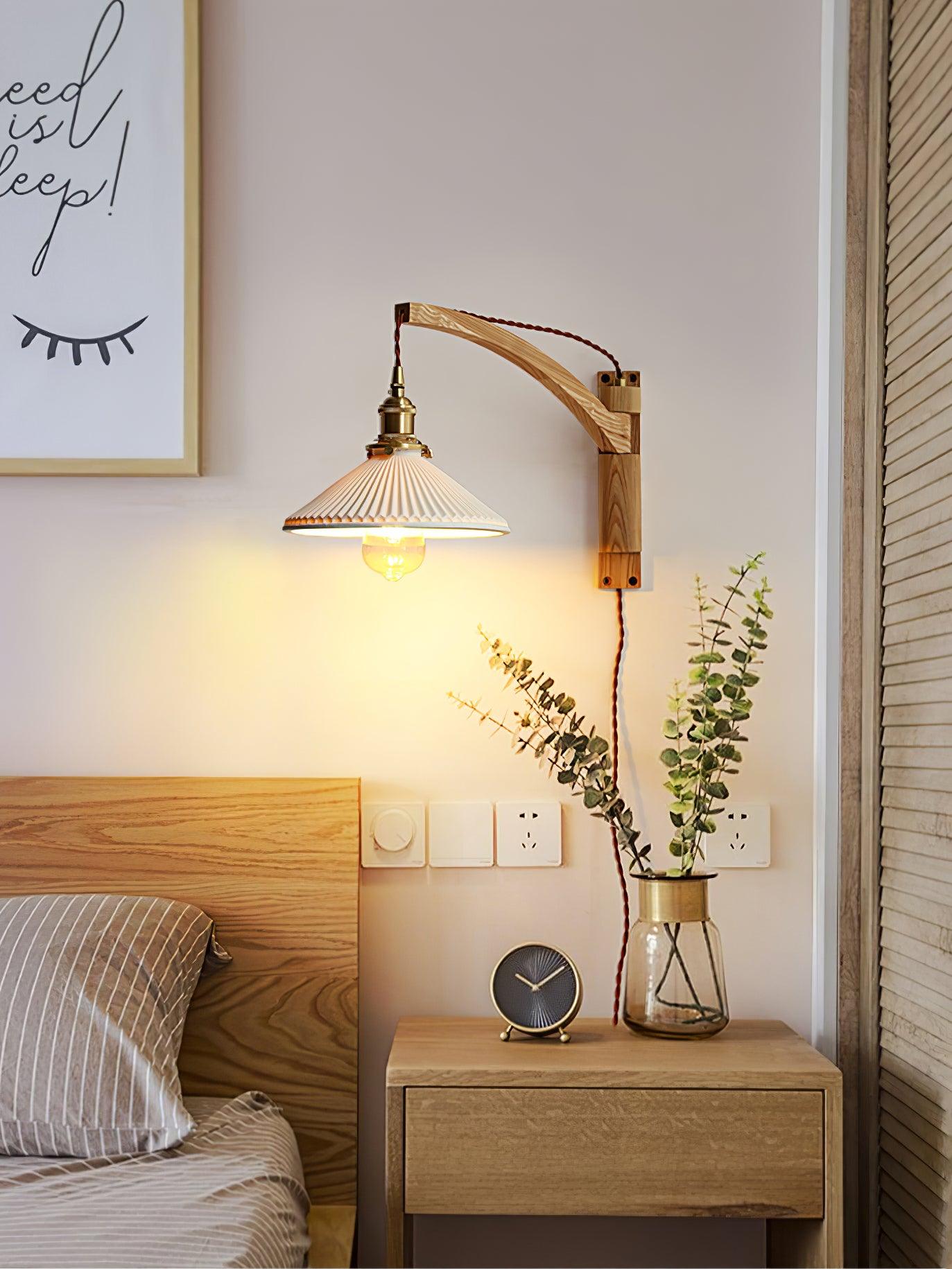 Walnut Swing Arm Wall-mounted lamp Wall Lamp