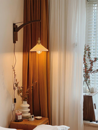 Walnut Swing Arm Wall-mounted lamp Wall Lamp