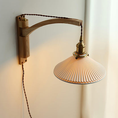 Walnut Swing Arm Wall-mounted lamp Wall Lamp