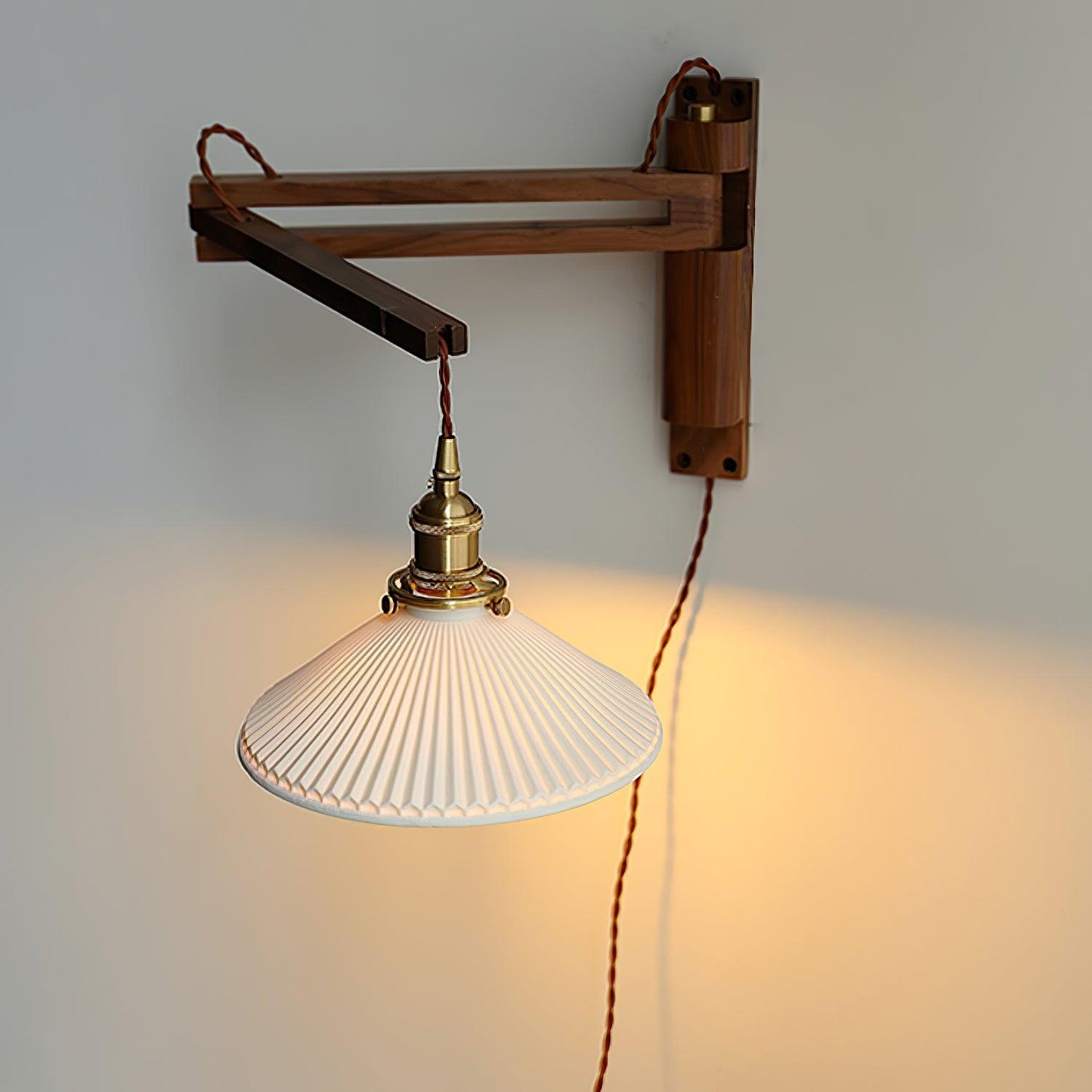 Walnut Swing Arm Wall-mounted lamp Wall Lamp