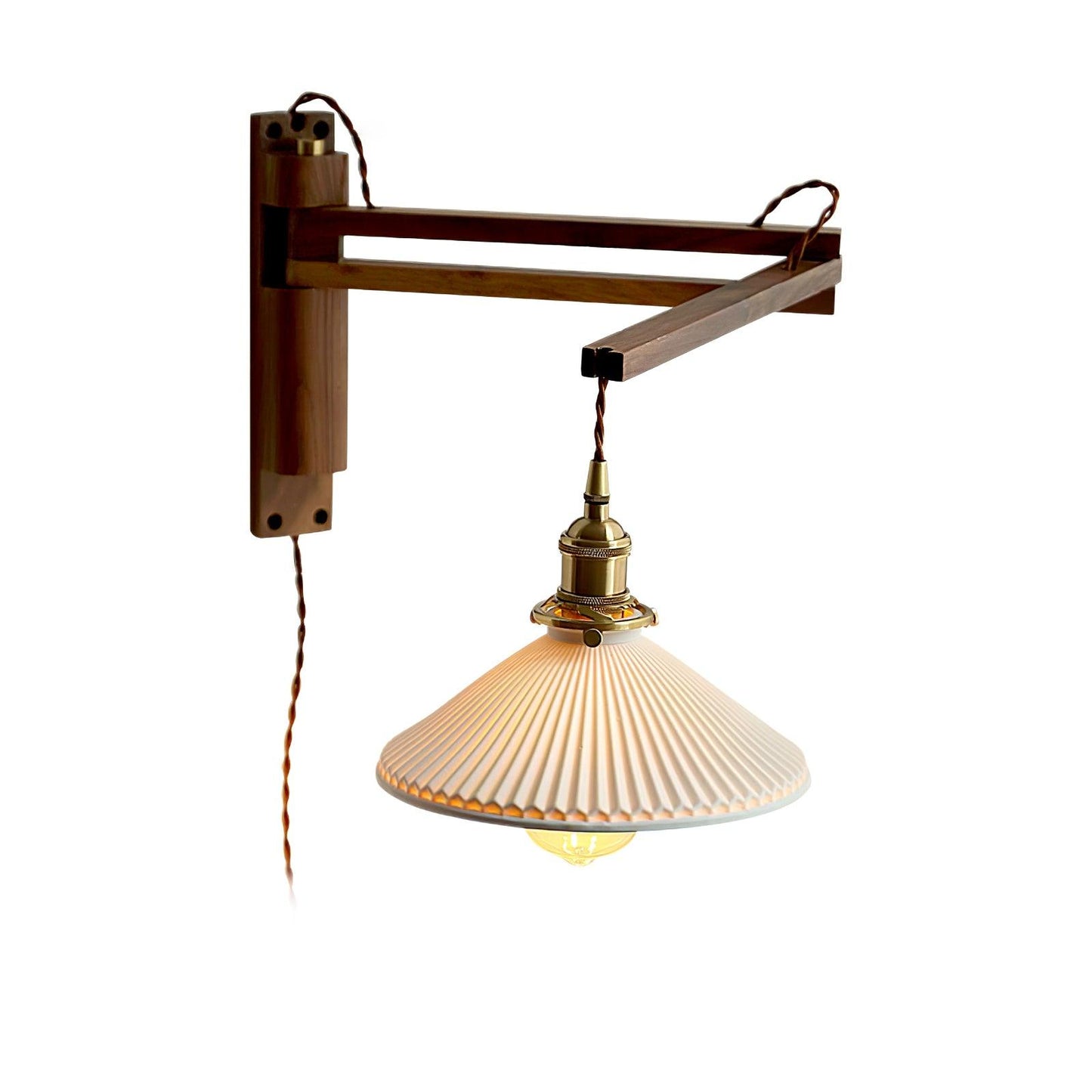 Walnut Swing Arm Wall-mounted lamp Wall Lamp