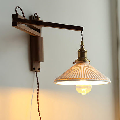 Walnut Swing Arm Wall-mounted lamp Wall Lamp