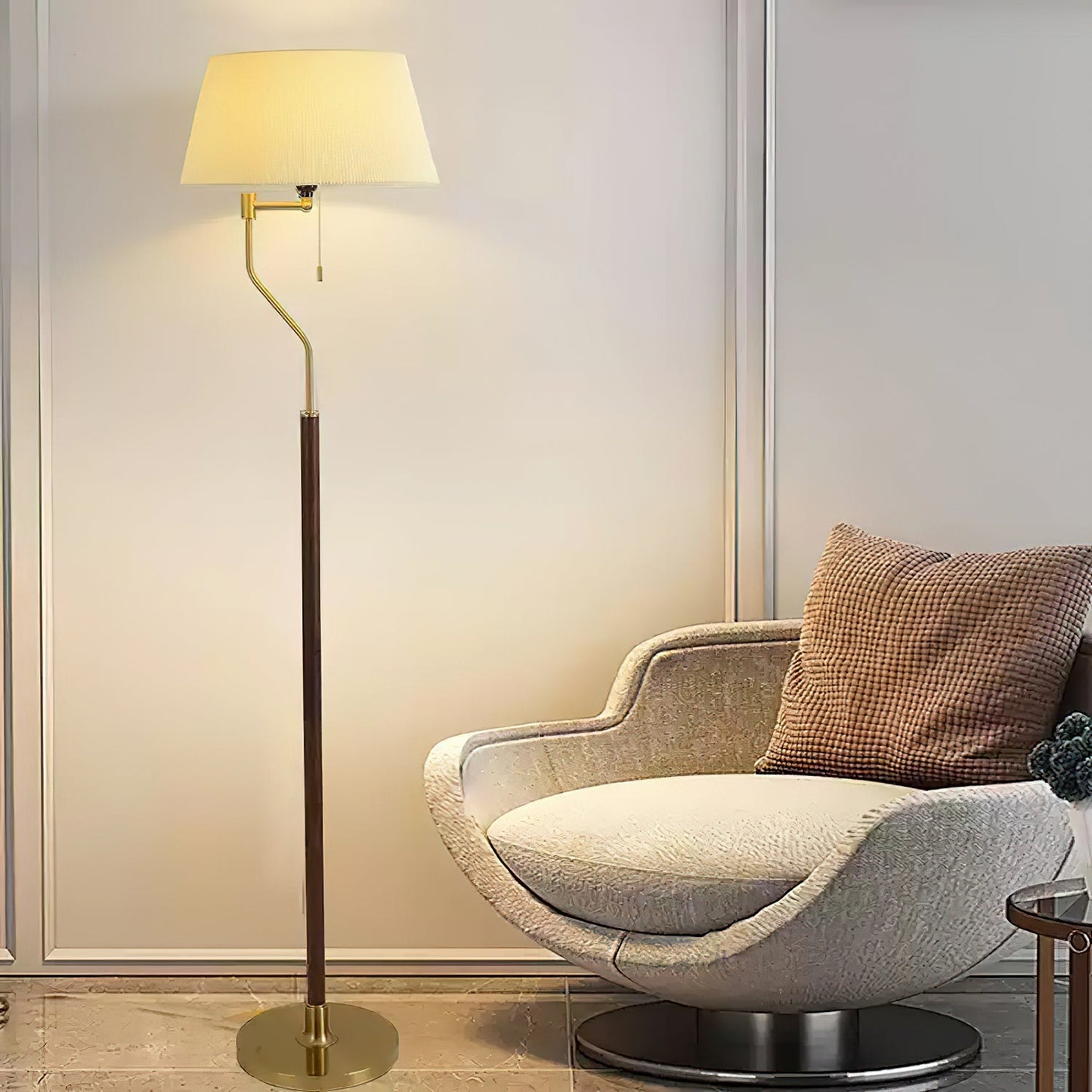 Walnut Whisper Free-standing Lamp Floor Lamp